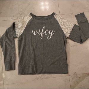 Wifey Long Sleeve Tee NWOT